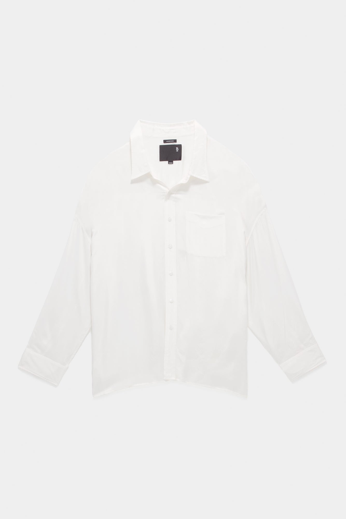 Drop Neck Oxford Shirt- White Denim | R13 US