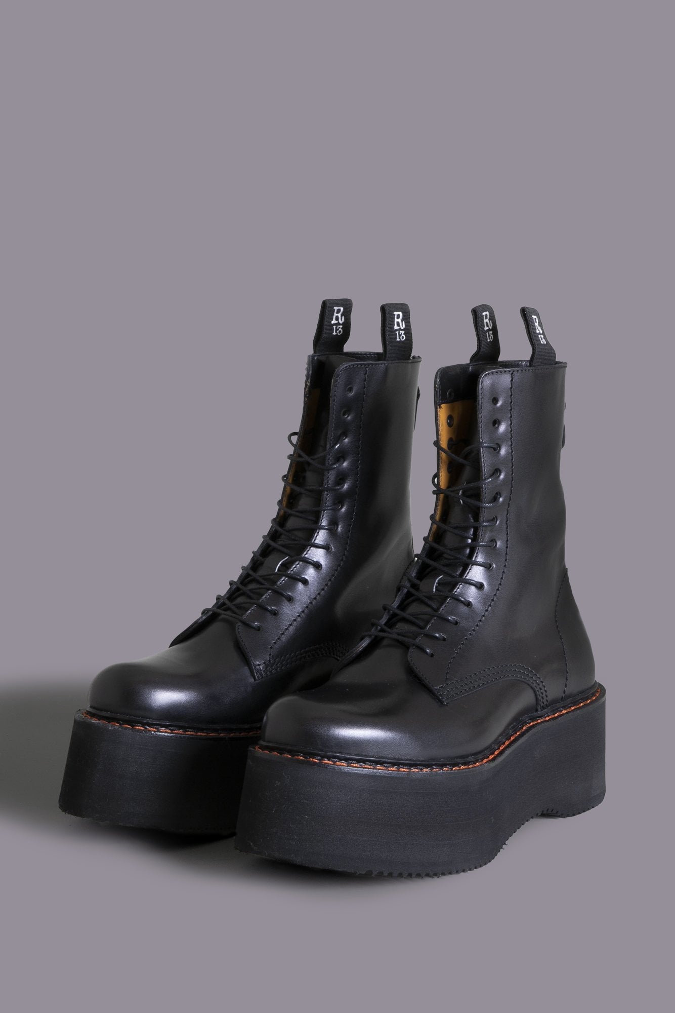 Double Stack Boot - Black Combat Boots | R13 ONLINE