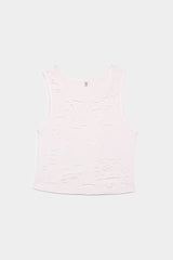 Distressed Tank - Ecru Denim Official Site | R13 outlet