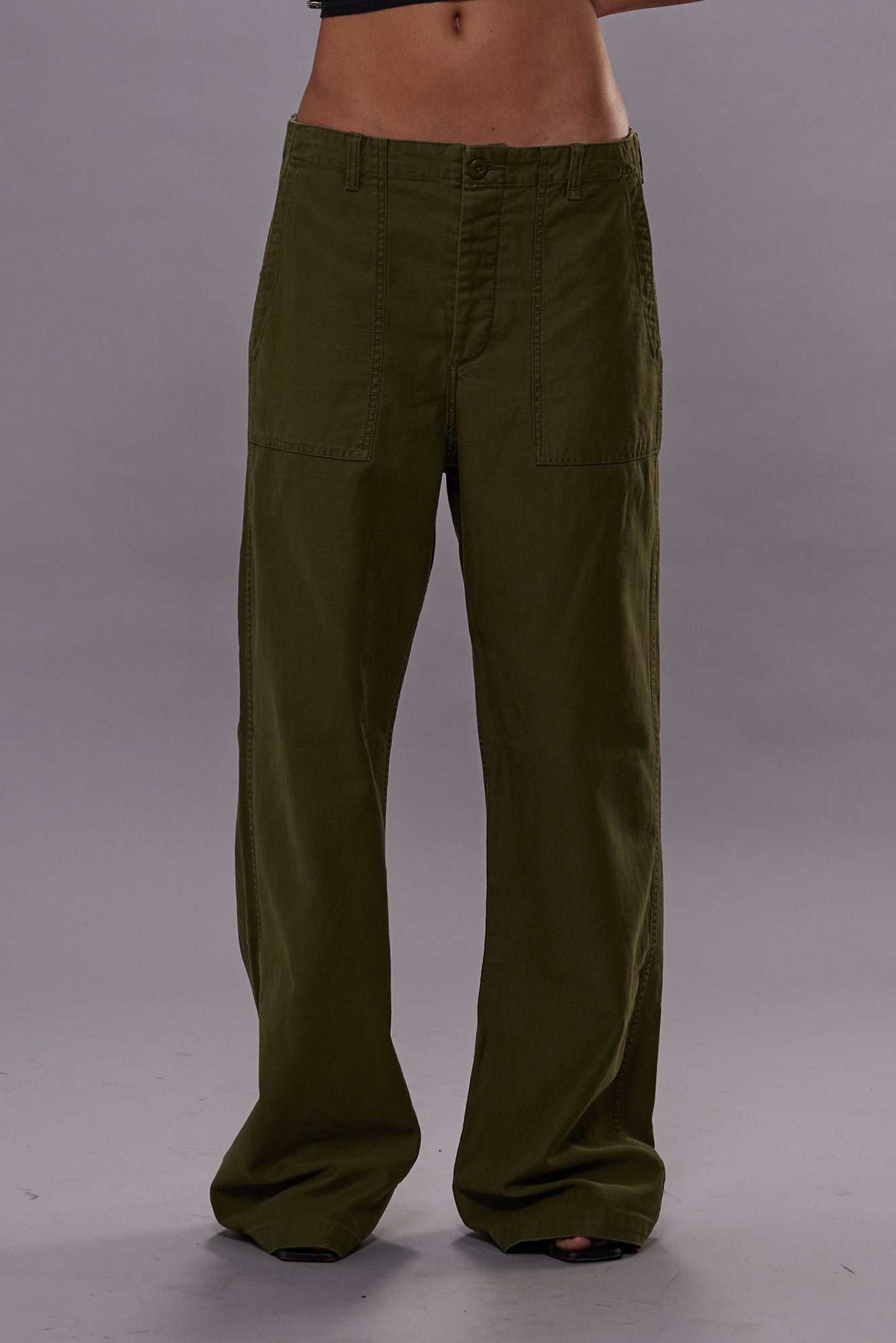 Wide Leg Utility Pant - Olive | R13 US