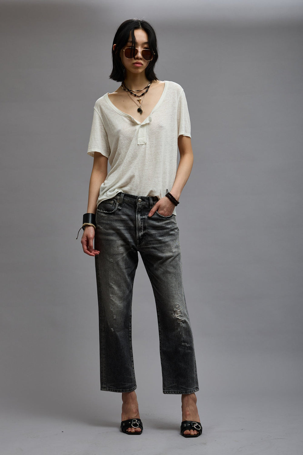 BOYFRIEND JEAN - VINTAGE GREY | R13 for sale