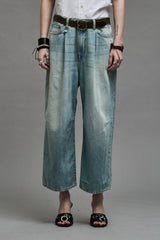 CROPPED WIDE LEG JEAN - TONI BLUE | R13 for sale