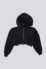 BALLOON ZIP-UP HOODIE - BLACK | R13 for sale