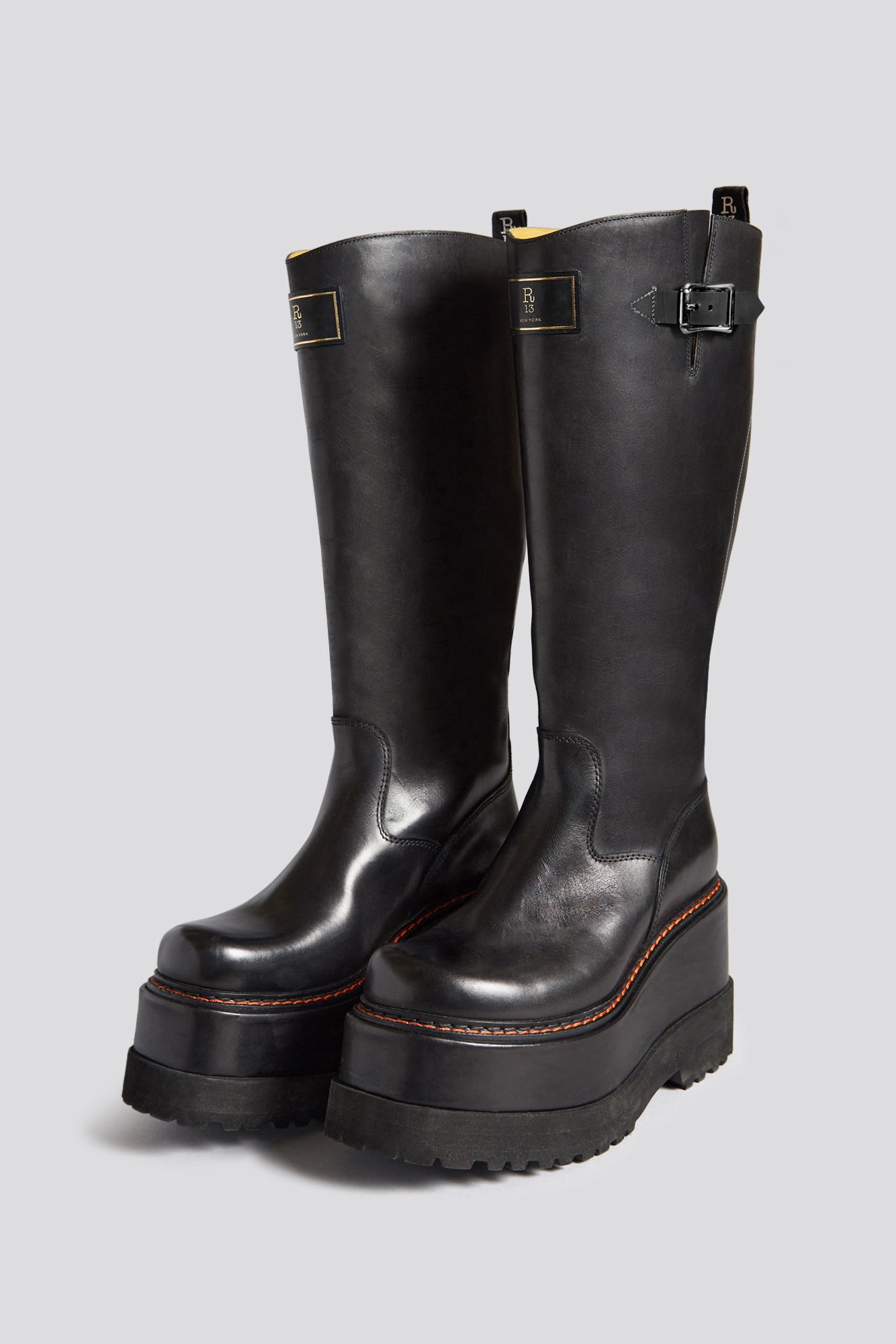 PATCH ENGINEER BOOT - BLACK | R13 outlet