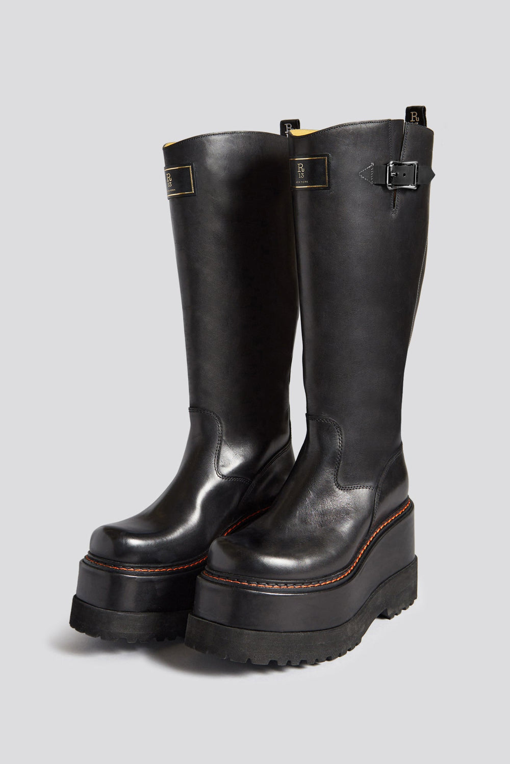 PATCH ENGINEER BOOT - BLACK | R13 outlet