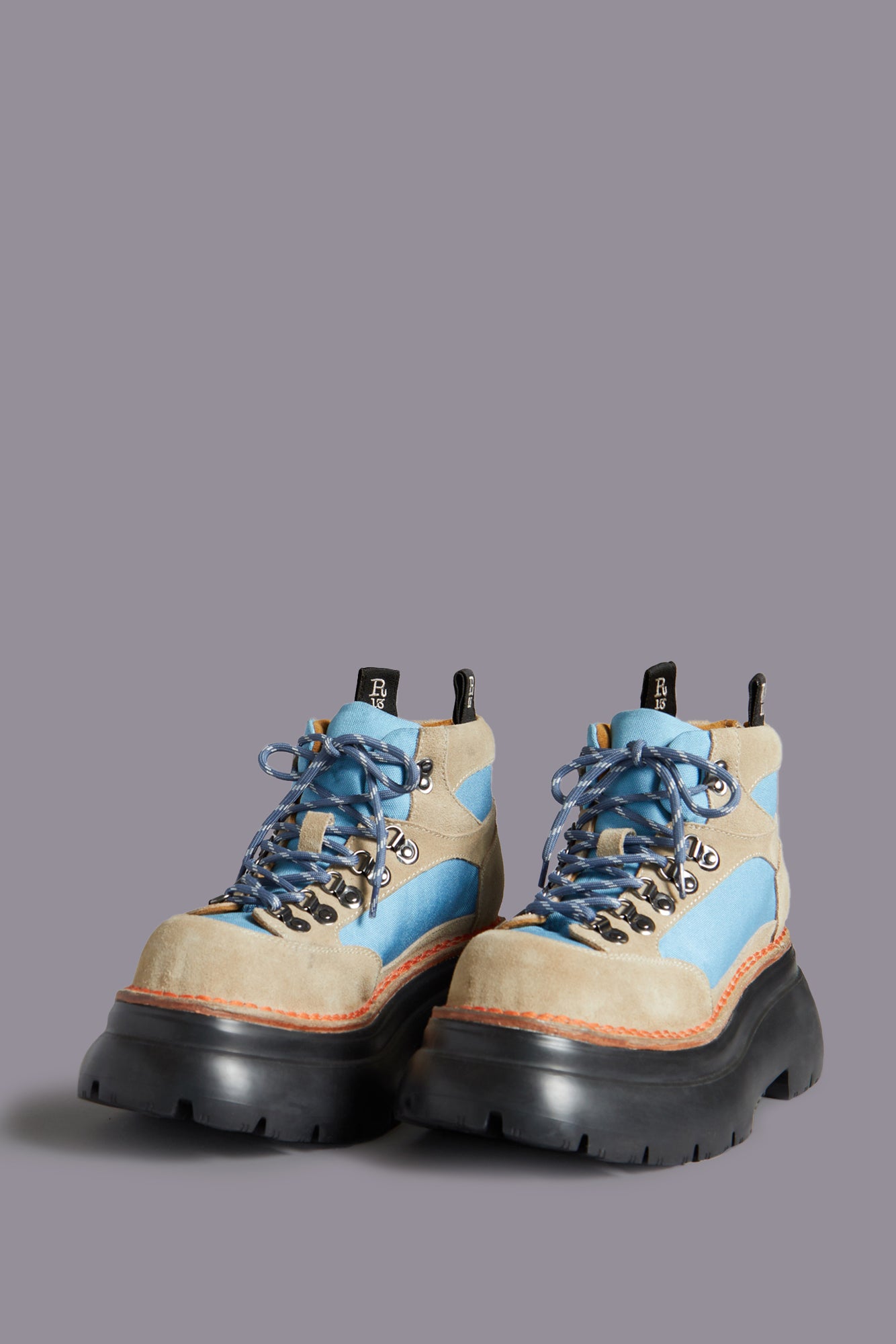 BULKY TRAILBLAZER HIKING BOOT - STONE AND BLUE | R13 US
