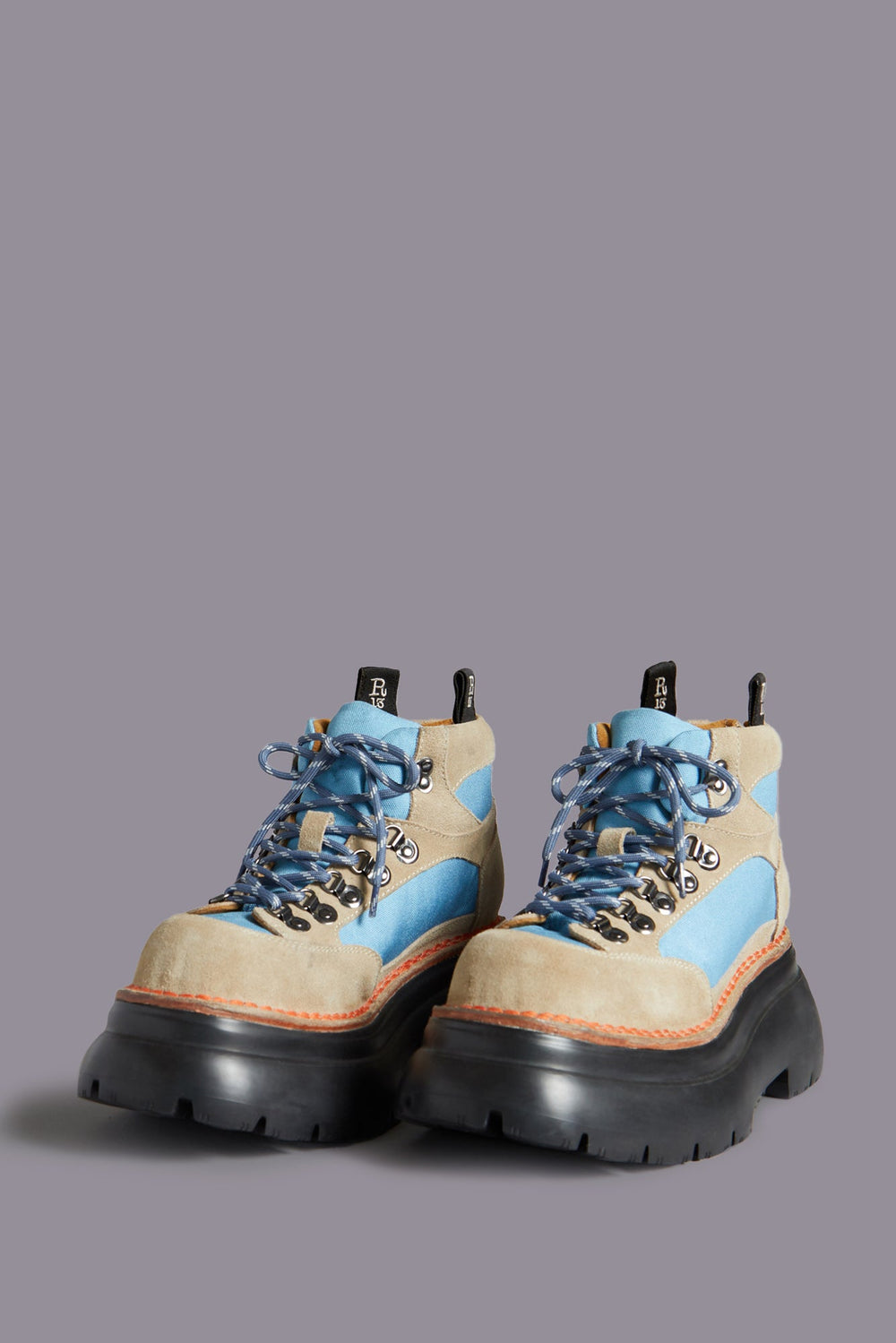 BULKY TRAILBLAZER HIKING BOOT - STONE AND BLUE | R13 US