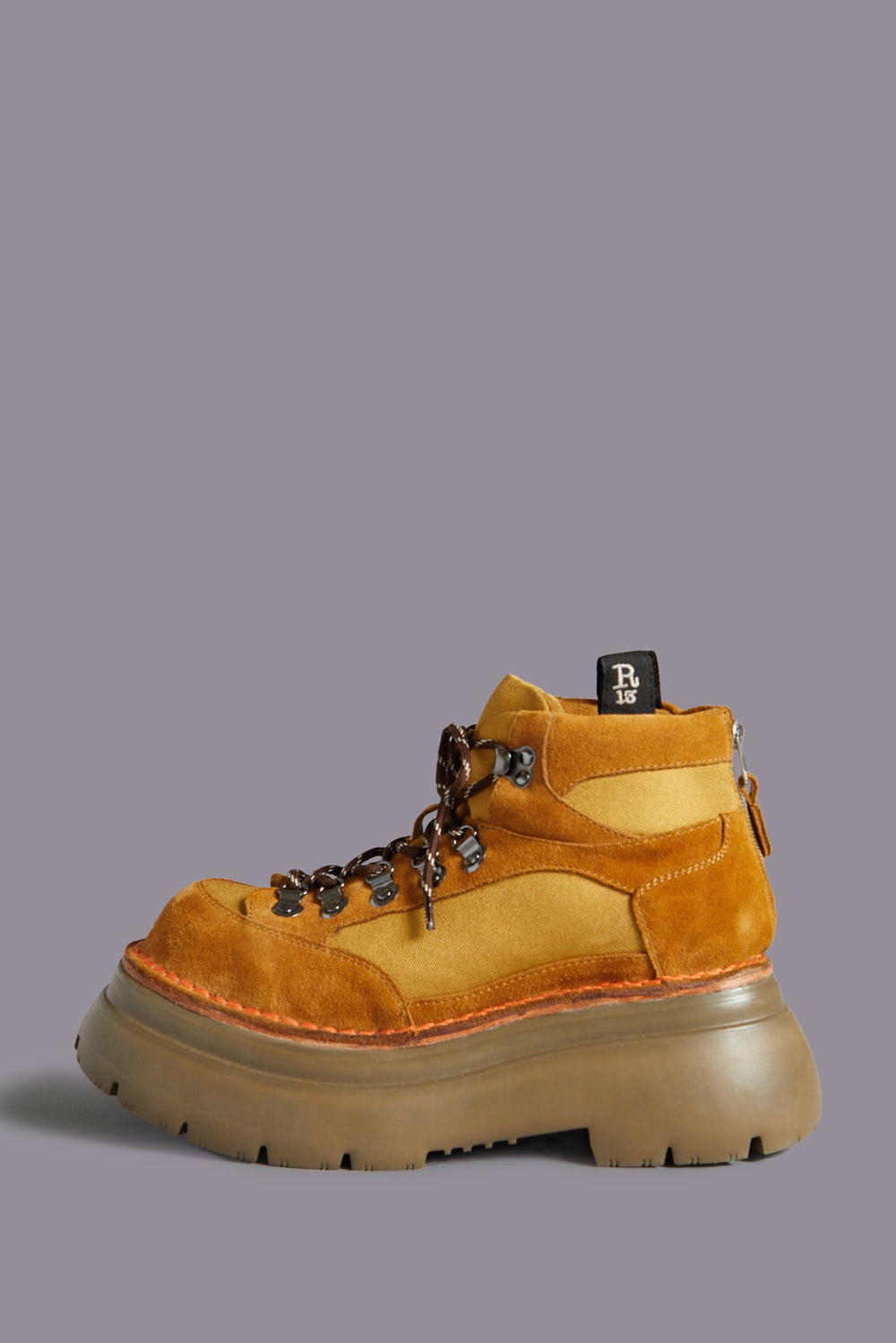 BULKY TRAILBLAZER HIKING BOOT - BROWN AND KHAKI | R13 ONLINE