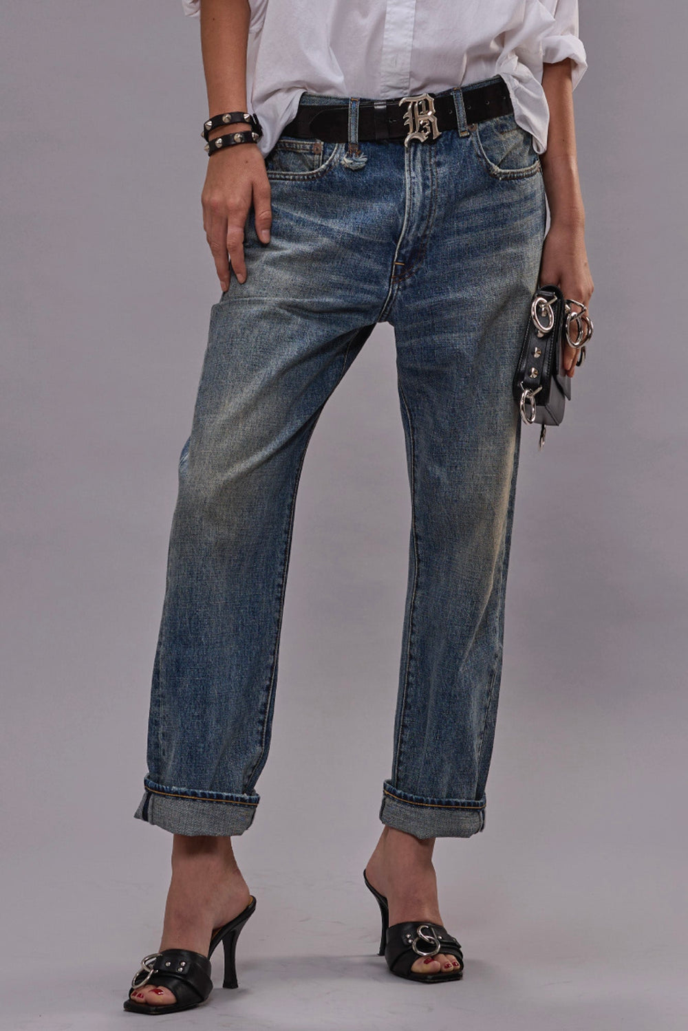 BOYFRIEND JEANS - BARTER INDIGO | R13 sale
