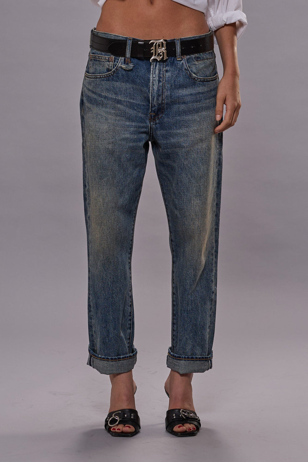 BOYFRIEND JEANS - BARTER INDIGO | R13 sale