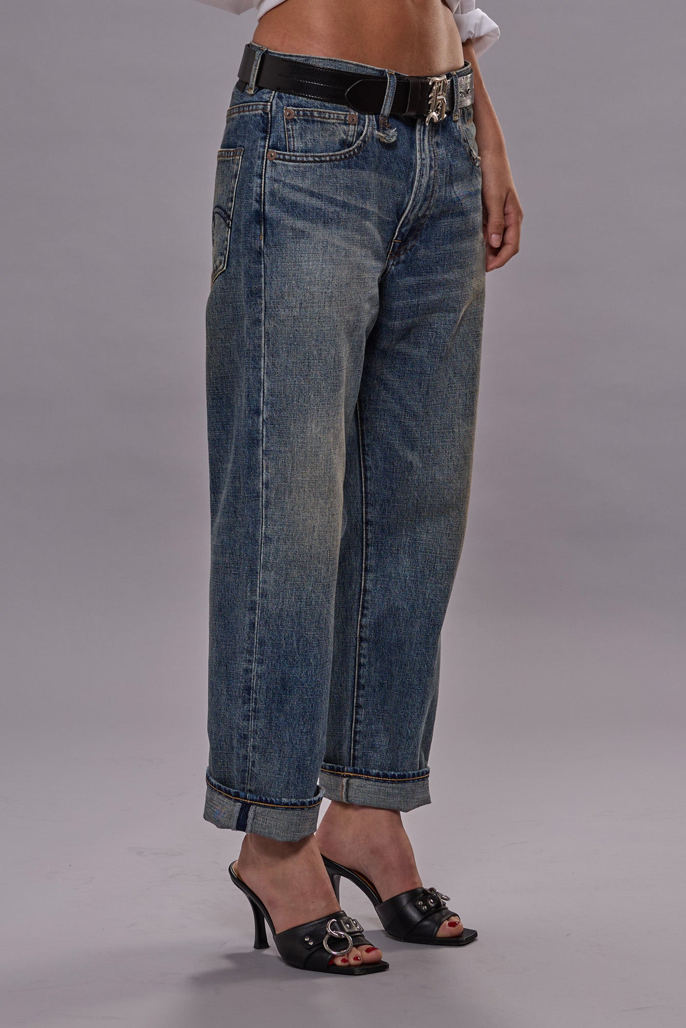 BOYFRIEND JEANS - BARTER INDIGO | R13 sale