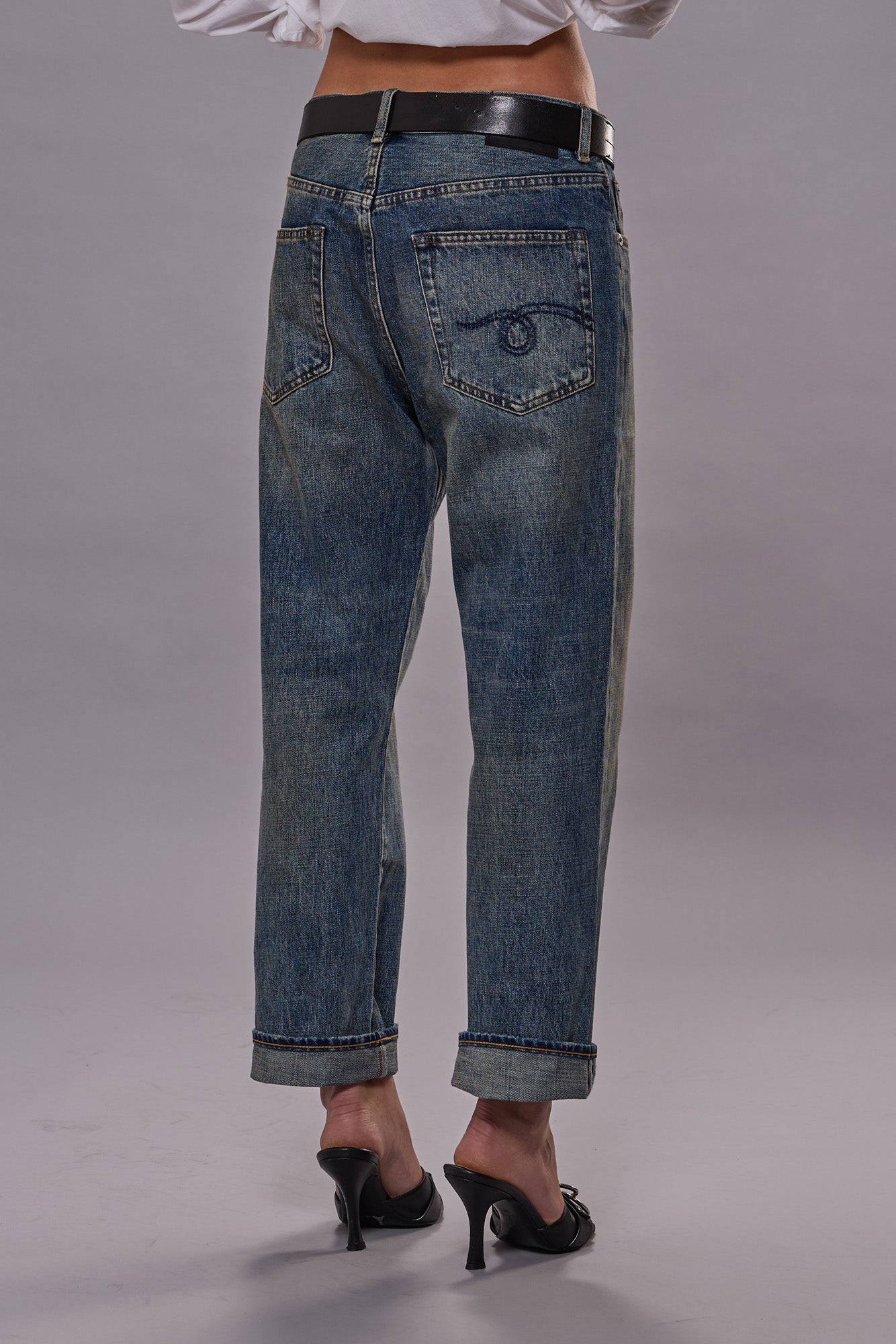 BOYFRIEND JEANS - BARTER INDIGO | R13 sale