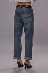 BOYFRIEND JEANS - BARTER INDIGO | R13 sale