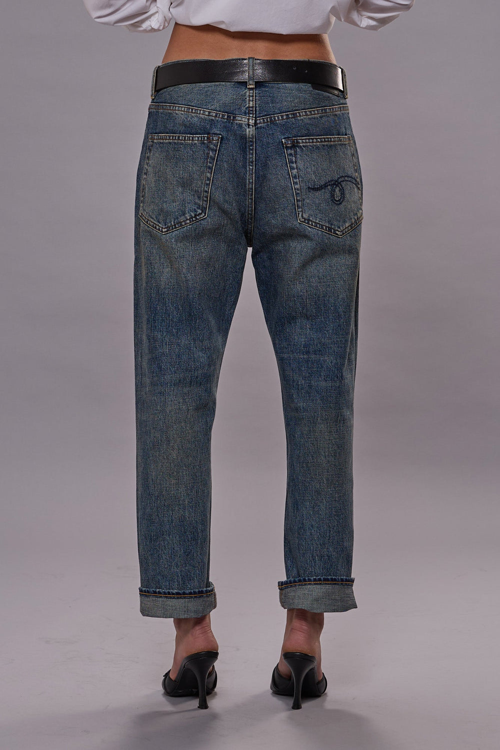 BOYFRIEND JEANS - BARTER INDIGO | R13 sale