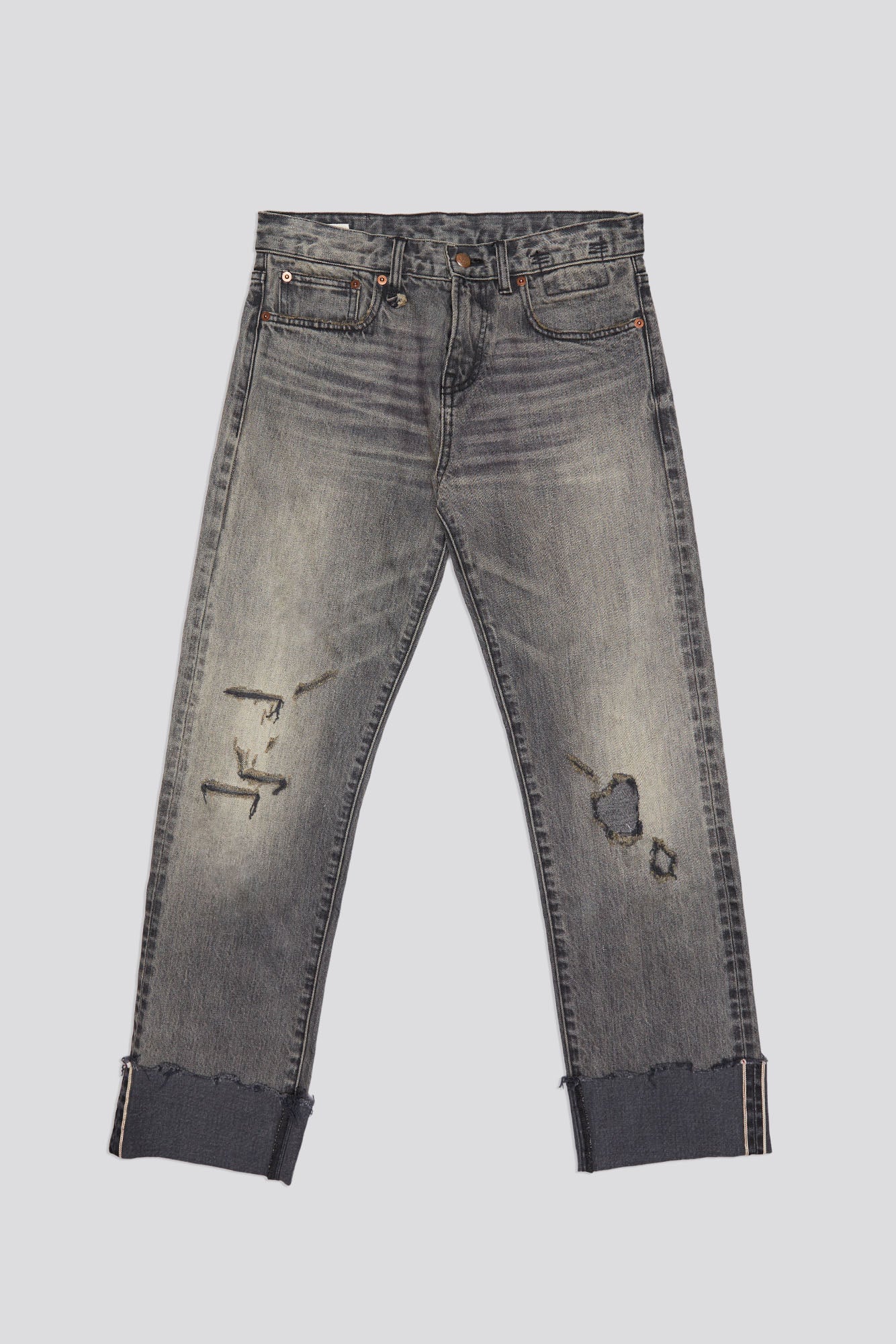 CUFFED ROMEO JEANS - HAYNE SELVEDGE BLACK | R13 sale