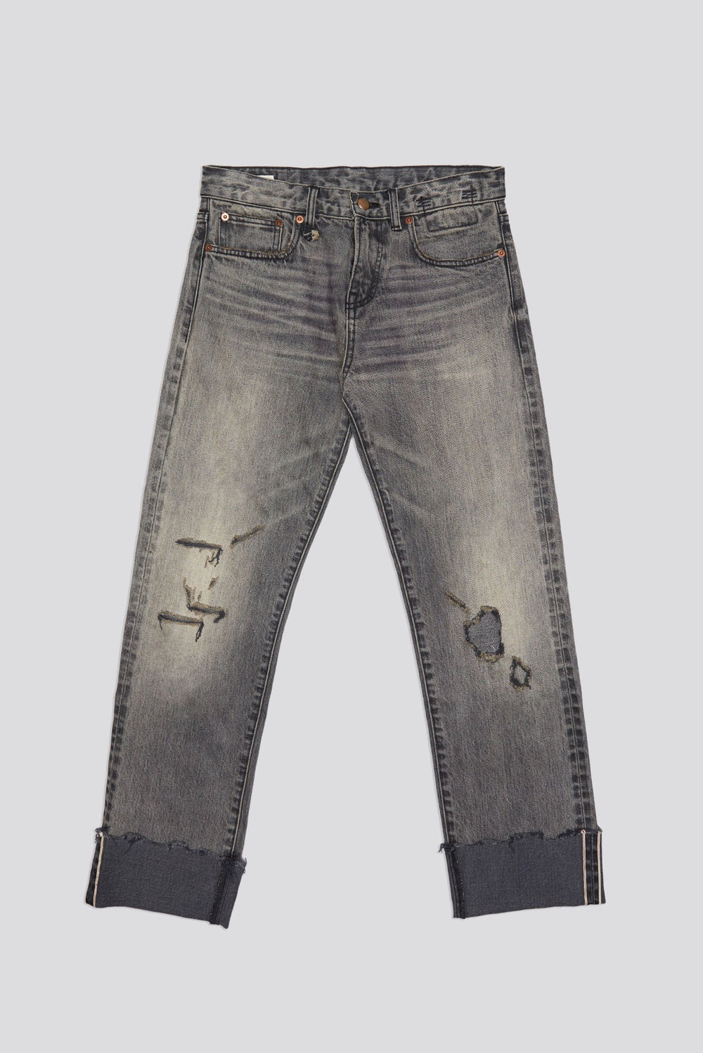 CUFFED ROMEO JEANS - HAYNE SELVEDGE BLACK | R13 sale
