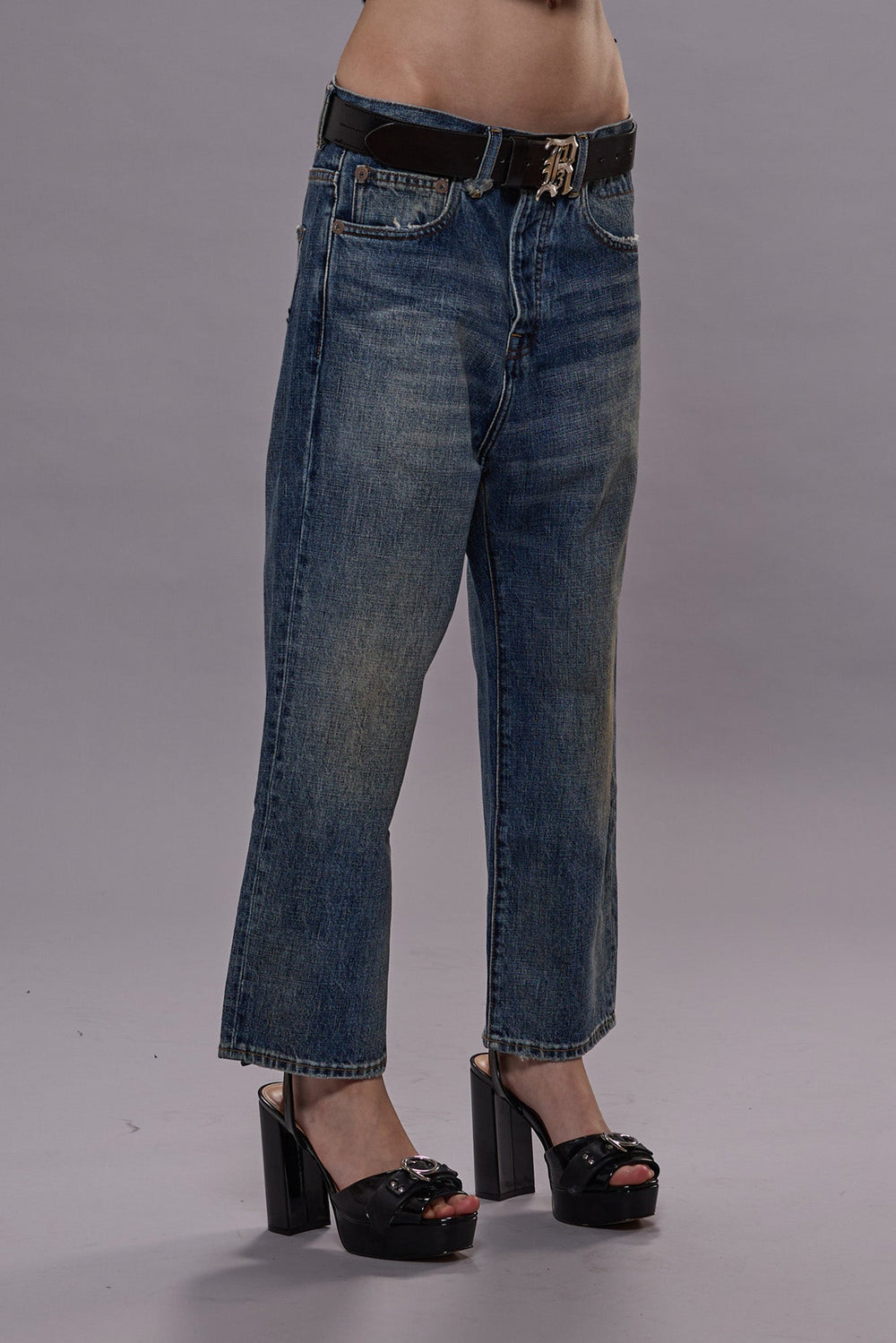 TAILORED DROP JEANS - BARTER INDIGO | R13 US