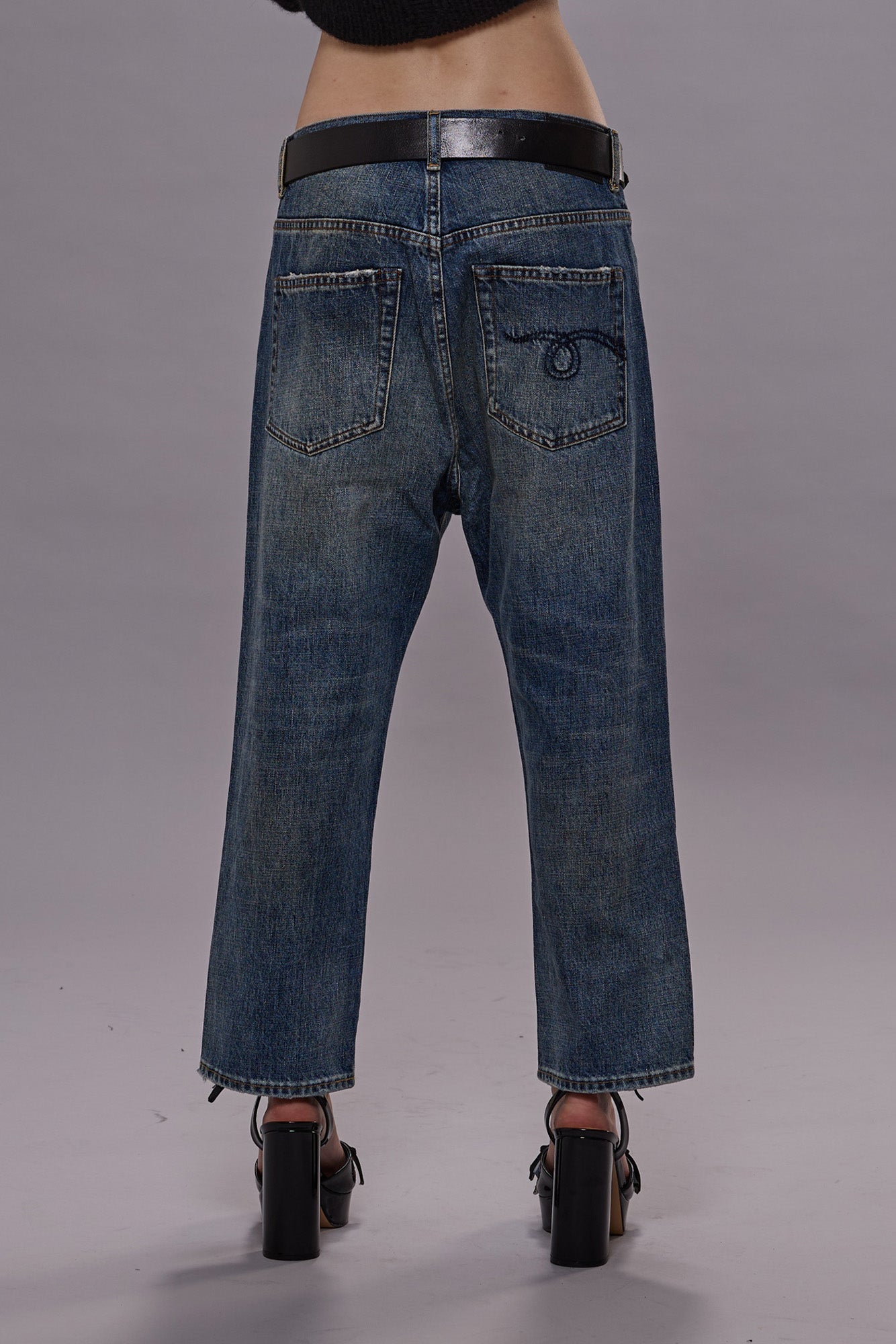TAILORED DROP JEANS - BARTER INDIGO | R13 US