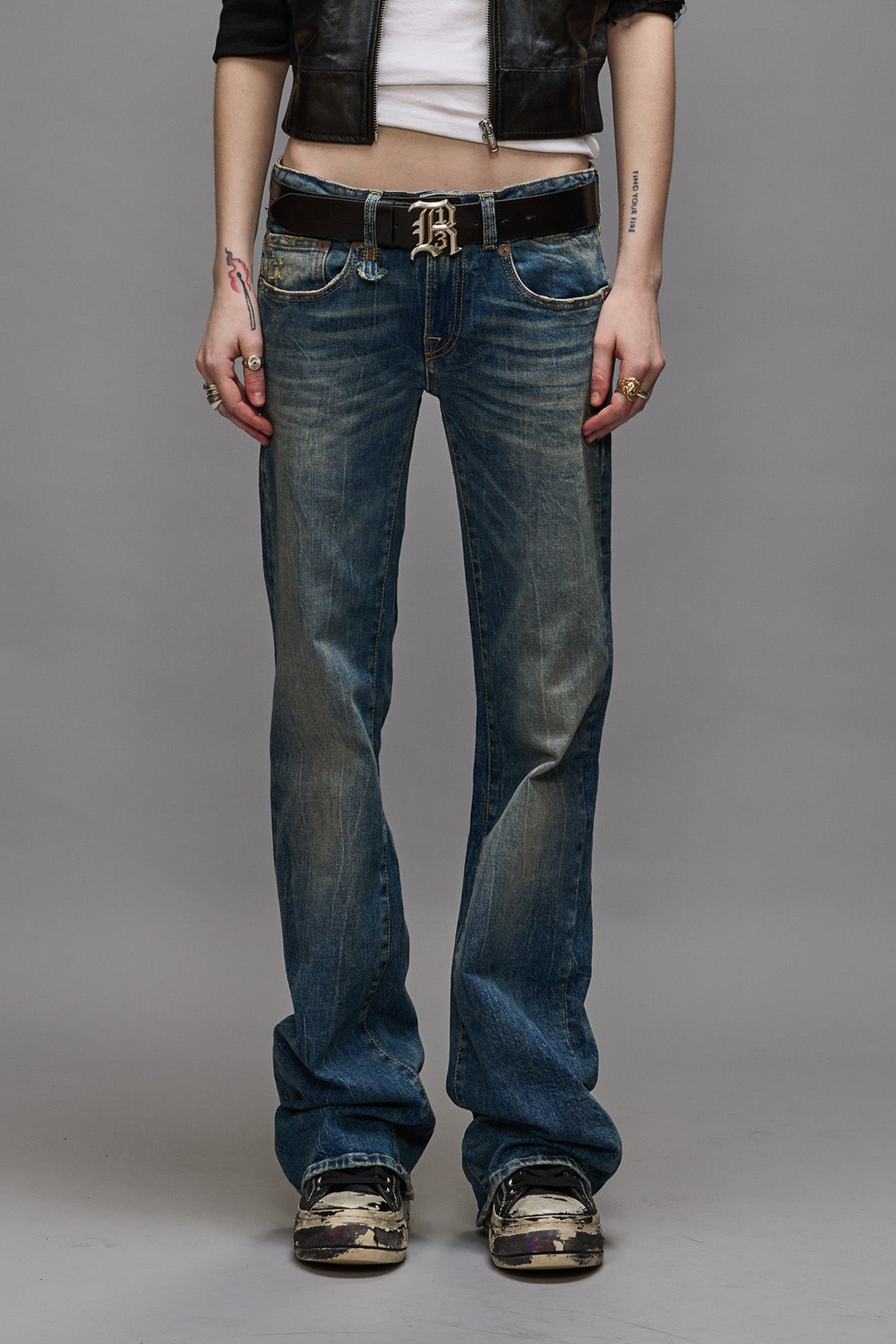 BOY FLARE JEANS - KELLY STRETCH | R13 for sale