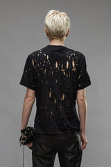 EXCESS DISTRESS TEE - BLACK | R13 sale