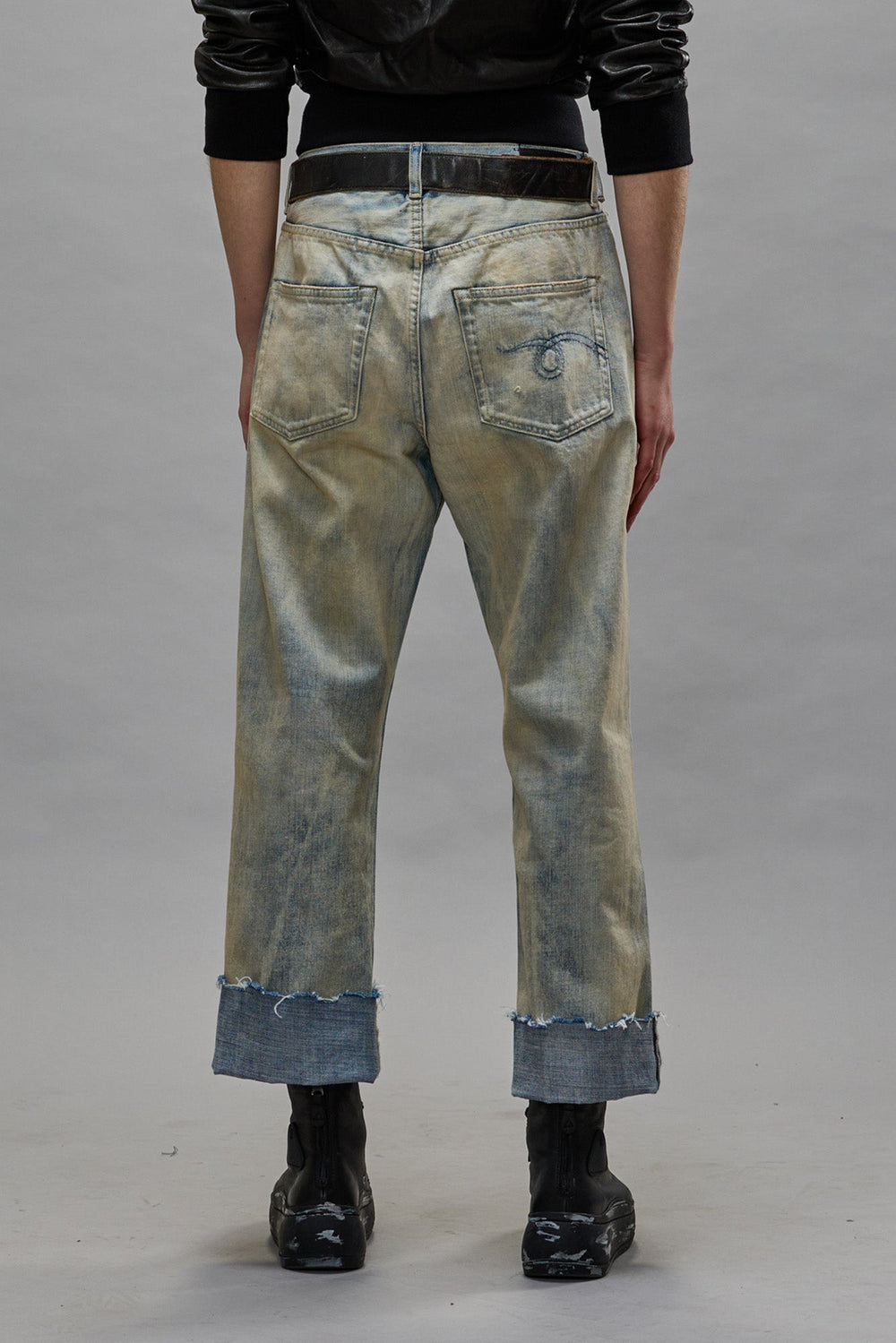 CUFFED X-BOYFRIEND JEANS - VINTAGE ASH BLUE | R13 outlet