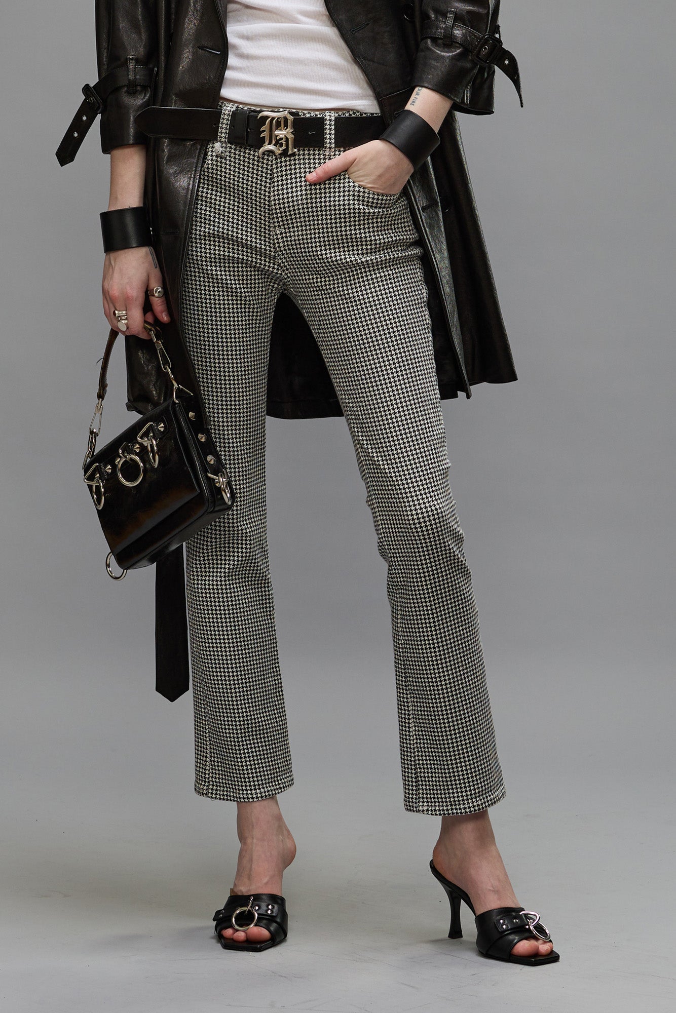 KICK FIT - PRINTED HOUNDSTOOTH JEANS | R13 sale