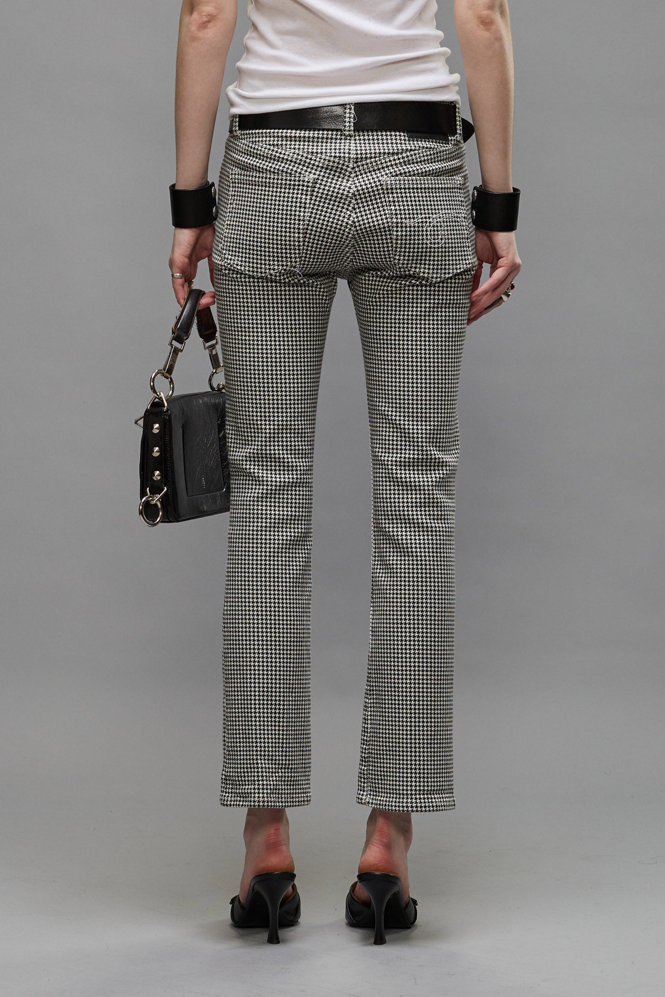 KICK FIT - PRINTED HOUNDSTOOTH JEANS | R13 sale