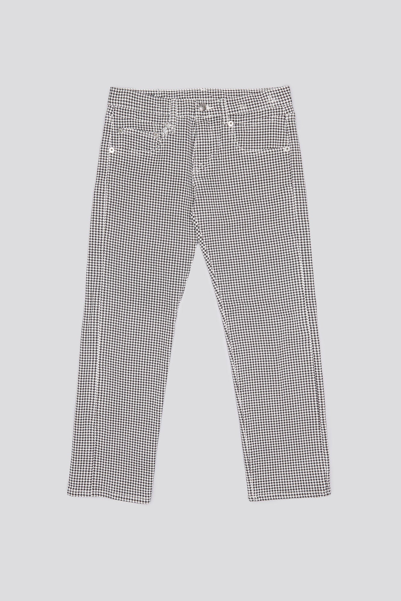 BOY STRAIGHT JEANS - PRINTED HOUNDSTOOTH | R13 outlet