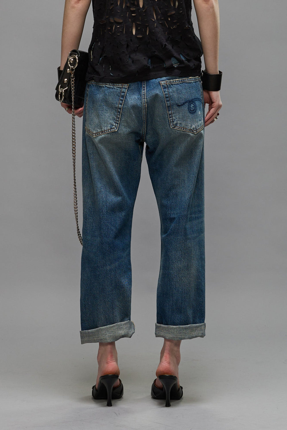 BOYFRIEND JEANS - GARNET BLUE | R13 US