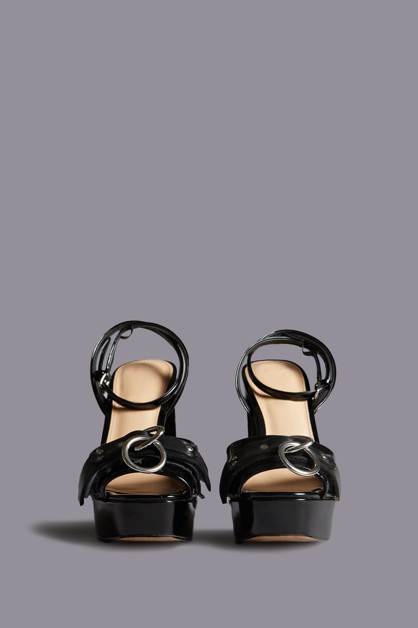 CHUNKY HEELS WITH RING - BLACK | R13 ONLINE