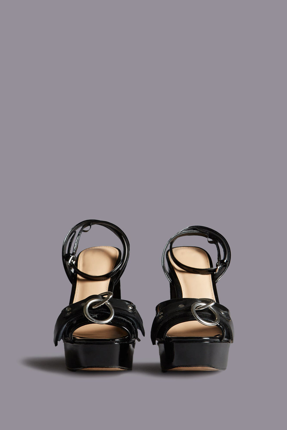 CHUNKY HEELS WITH RING - BLACK | R13 ONLINE