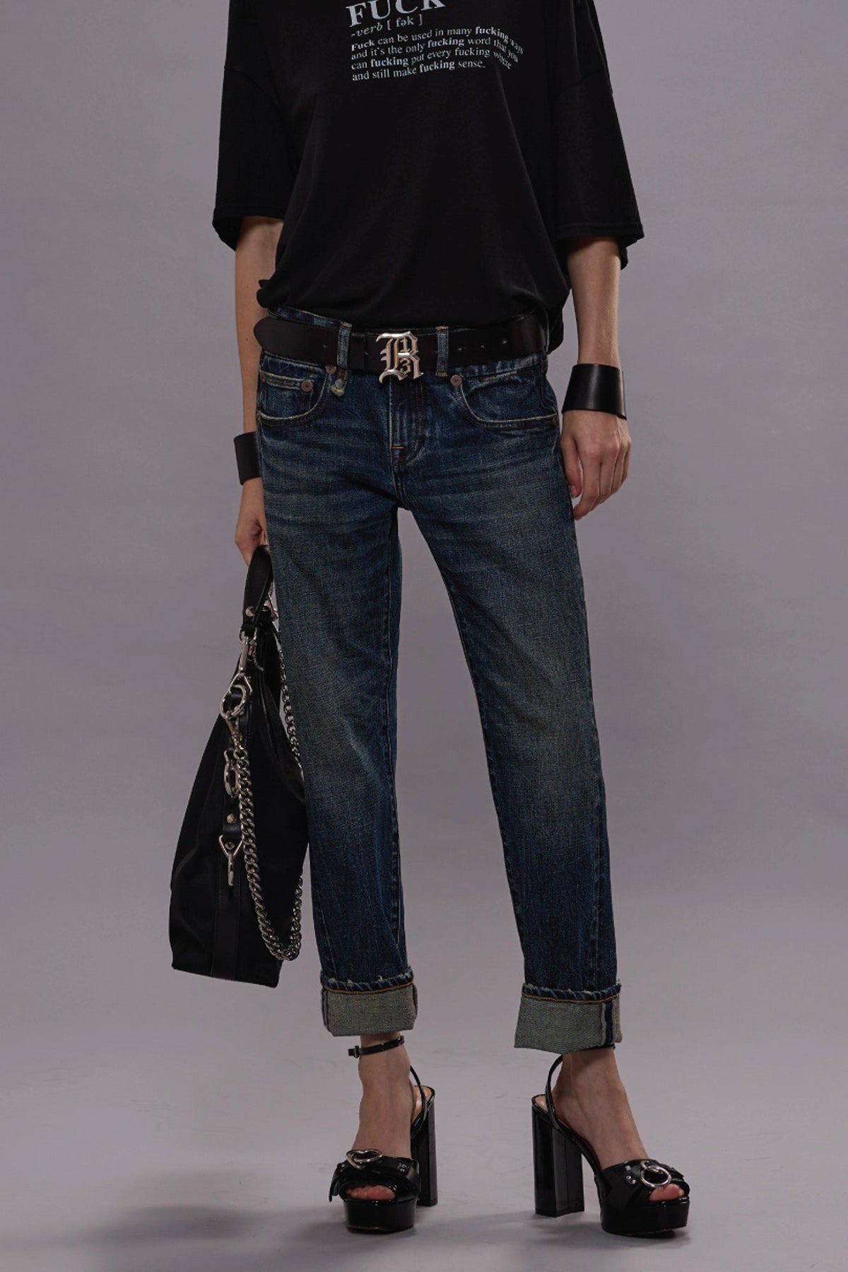 BOY STRAIGHT JEANS - MELVIN BLUE STRETCH -R13 | R13 ONLINE