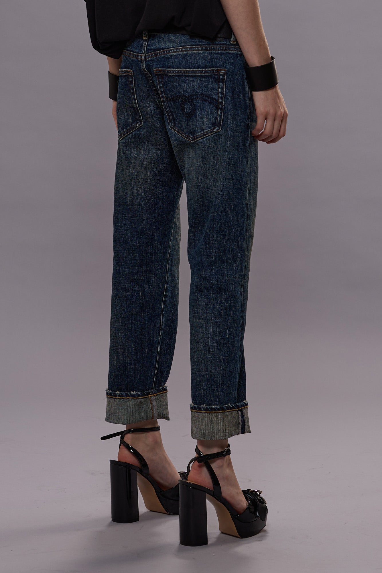 BOY STRAIGHT JEANS - MELVIN BLUE STRETCH -R13 | R13 ONLINE
