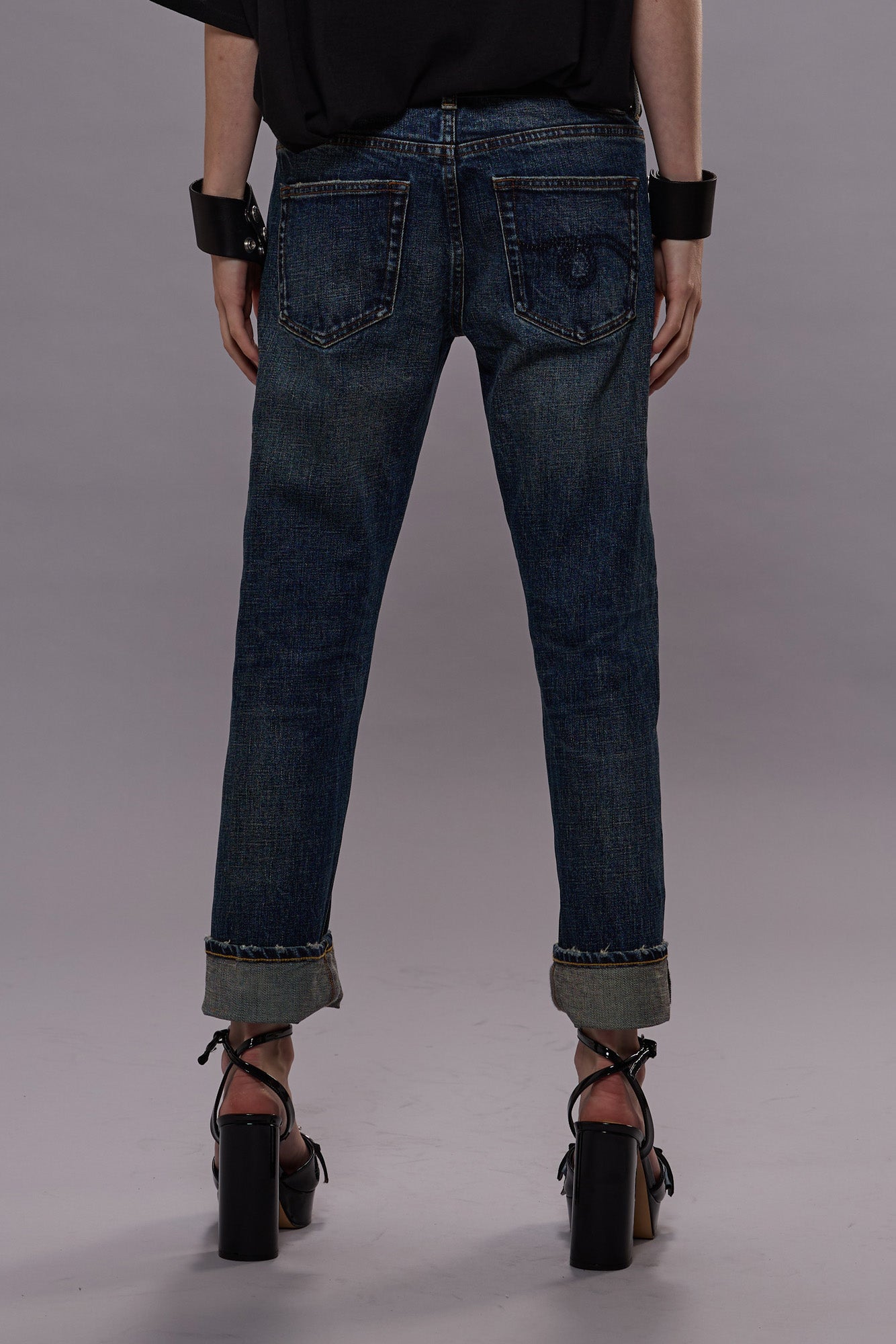 BOY STRAIGHT JEANS - MELVIN BLUE STRETCH -R13 | R13 ONLINE