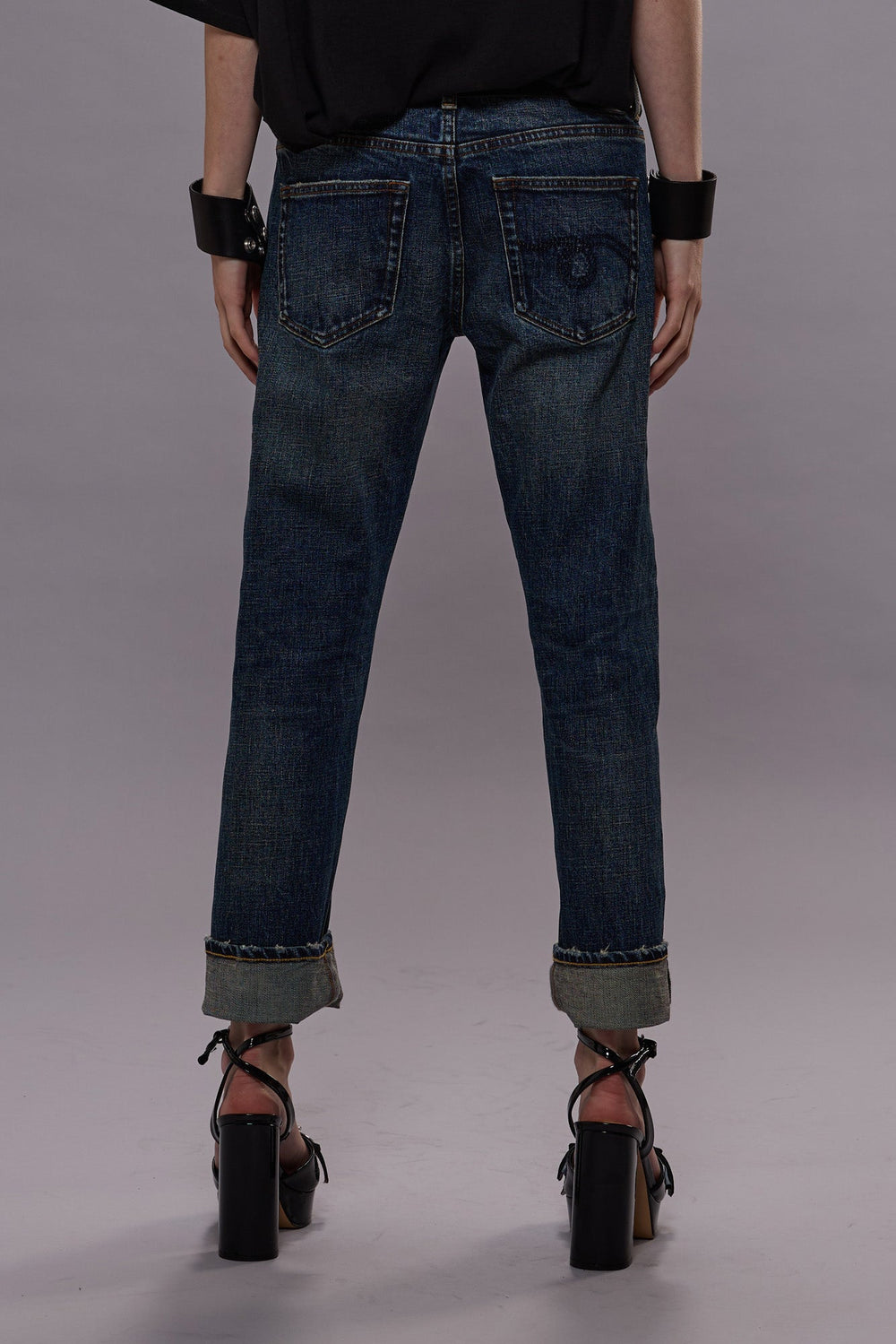 BOY STRAIGHT JEANS - MELVIN BLUE STRETCH -R13 | R13 ONLINE
