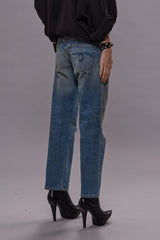 BOY STRAIGHT JEANS - PATTON BLUE STRETCH | R13 US