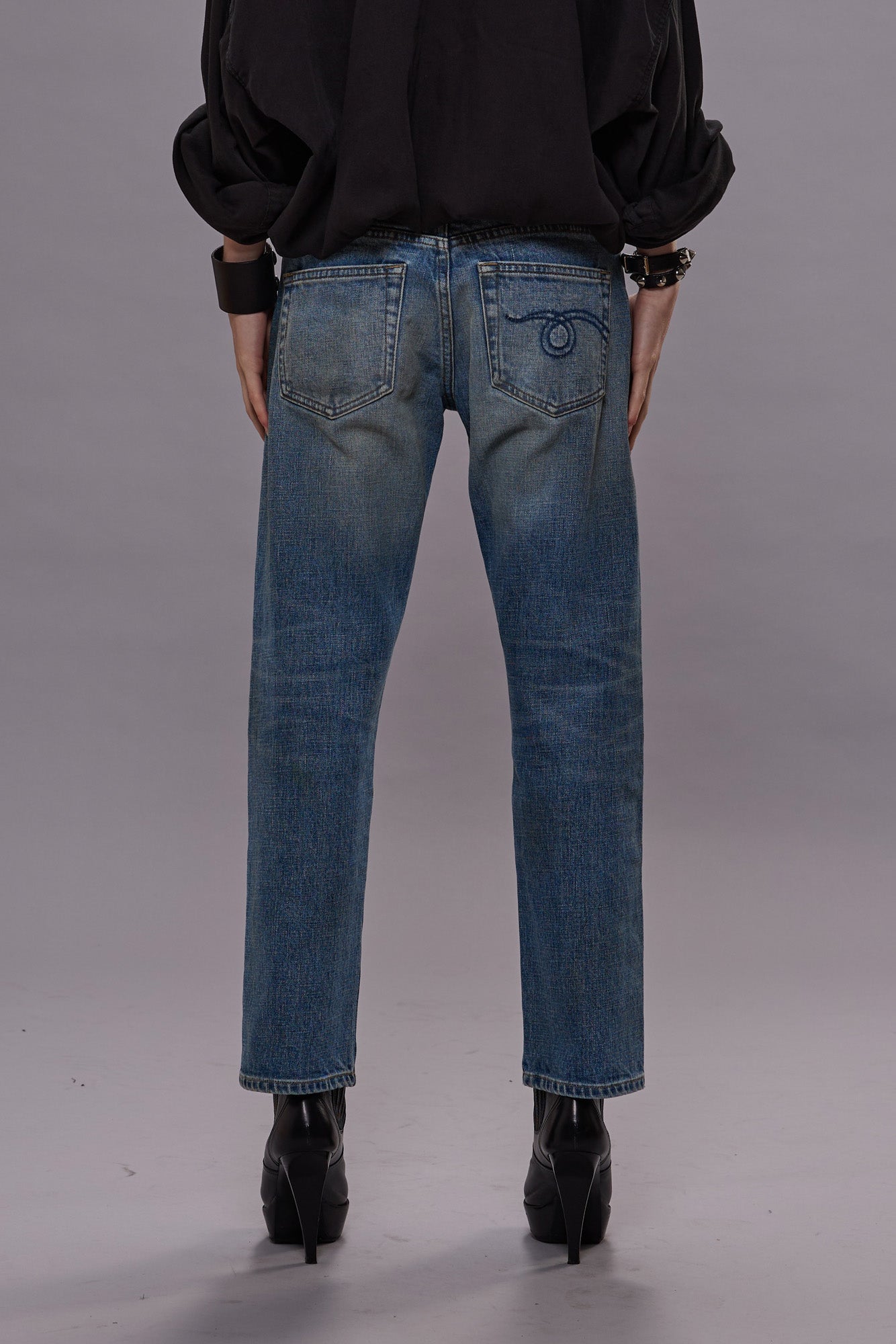 BOY STRAIGHT JEANS - PATTON BLUE STRETCH | R13 US