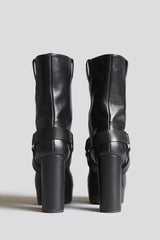 SID HEELED HARNESS BOOT - BLACK LEATHER | R13 discount