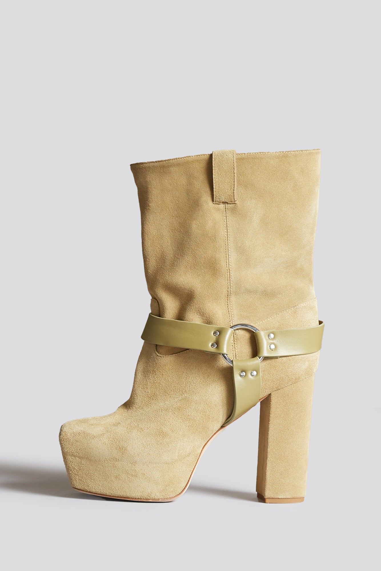 SID HEELED HARNESS BOOT - KHAKI | R13 outlet