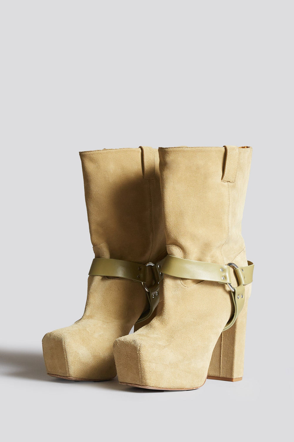 SID HEELED HARNESS BOOT - KHAKI | R13 outlet