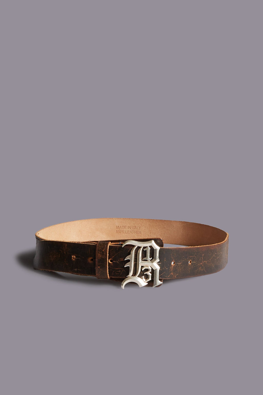 LOGO BUCKLE BELT - BROWN | R13 ONLINE
