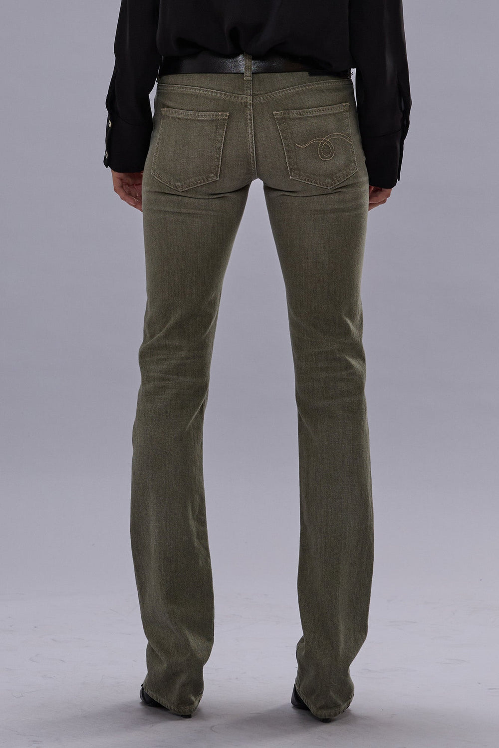 TOBI BOY JEAN - ARMY GREEN STRETCH | R13 for sale