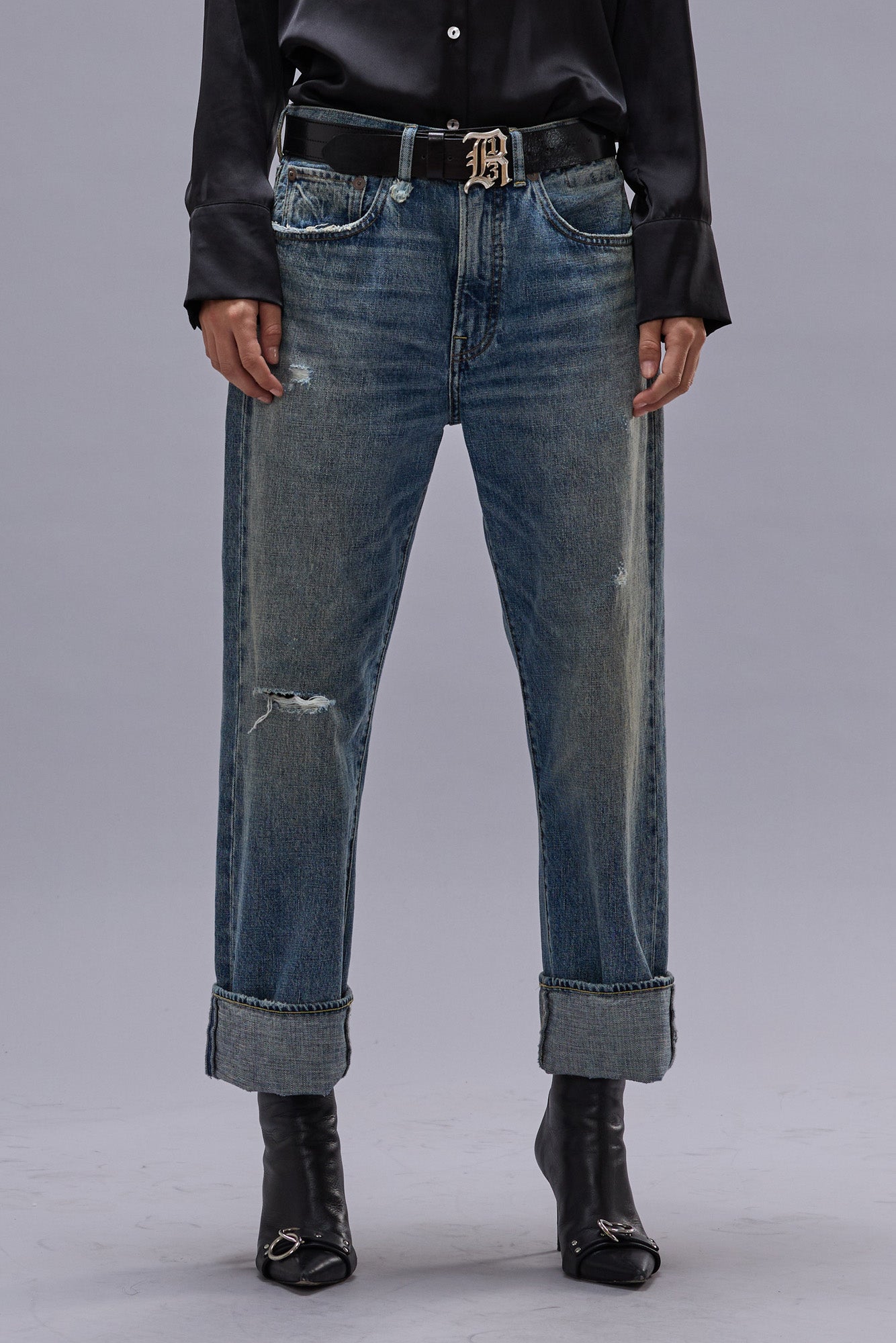 CUFFED X-BOYFRIEND JEAN - LENA BLUE | R13 discount