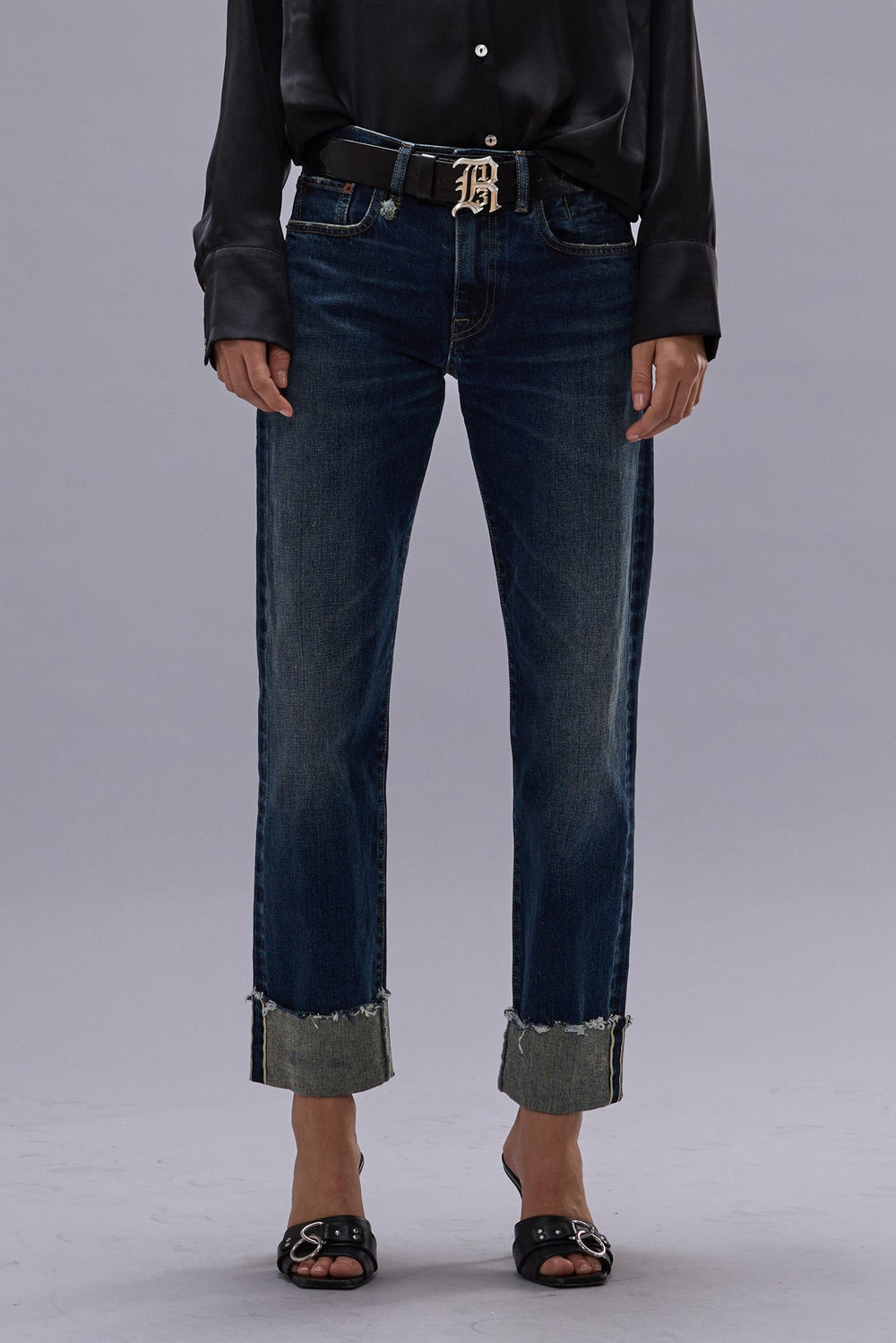 CUFFED ROMEO JEAN - WINNETT SELVEDGE BLUE | R13 ONLINE