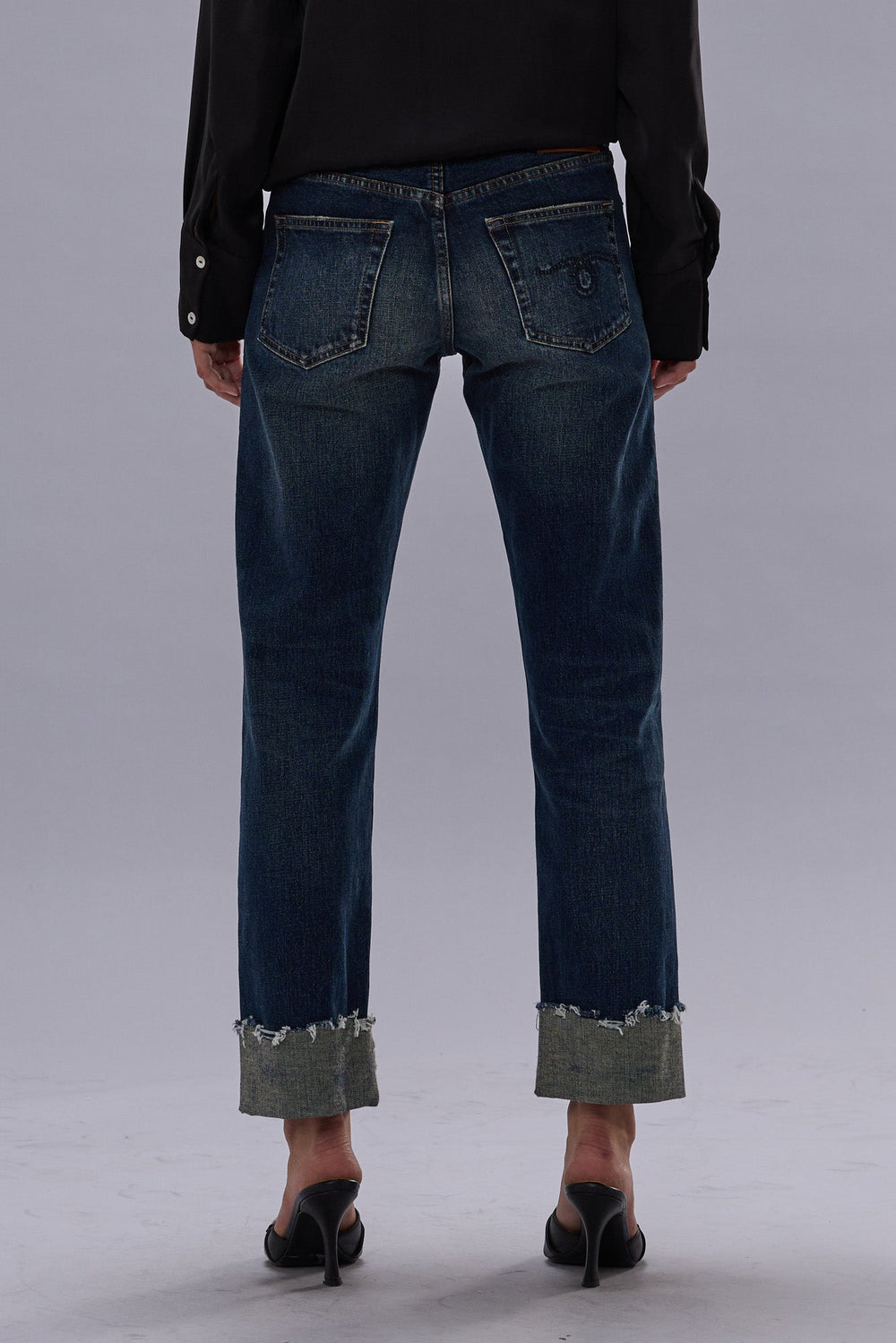 CUFFED ROMEO JEAN - WINNETT SELVEDGE BLUE | R13 ONLINE