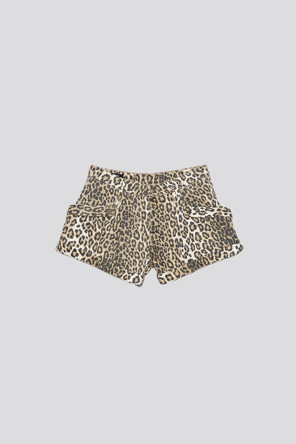 POUCH POCKET SHORTS - ECRU LEOPARD | R13 outlet