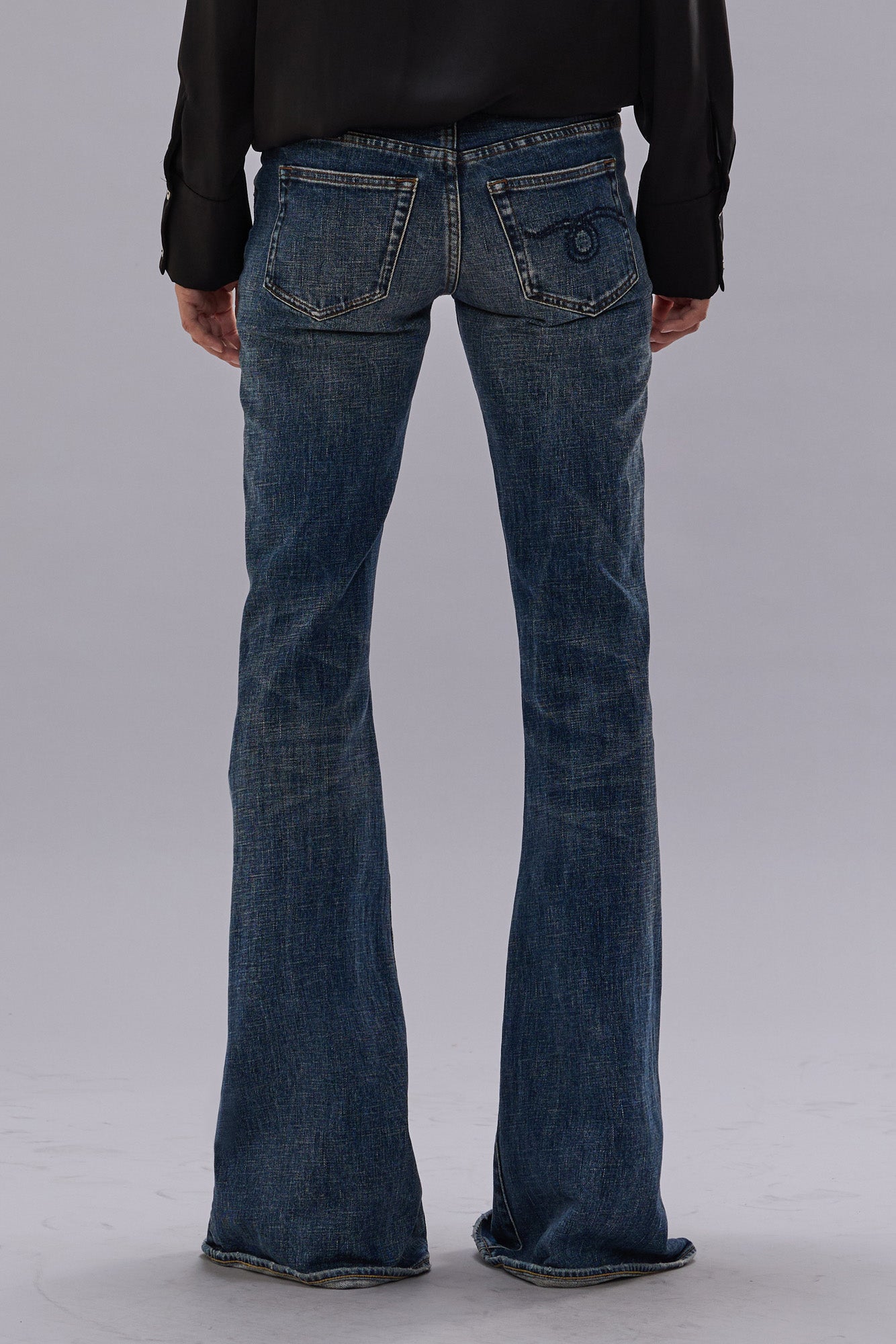 OVERFLOW BOY FLARE JEAN - MIRE BLUE STRETCH | R13 US
