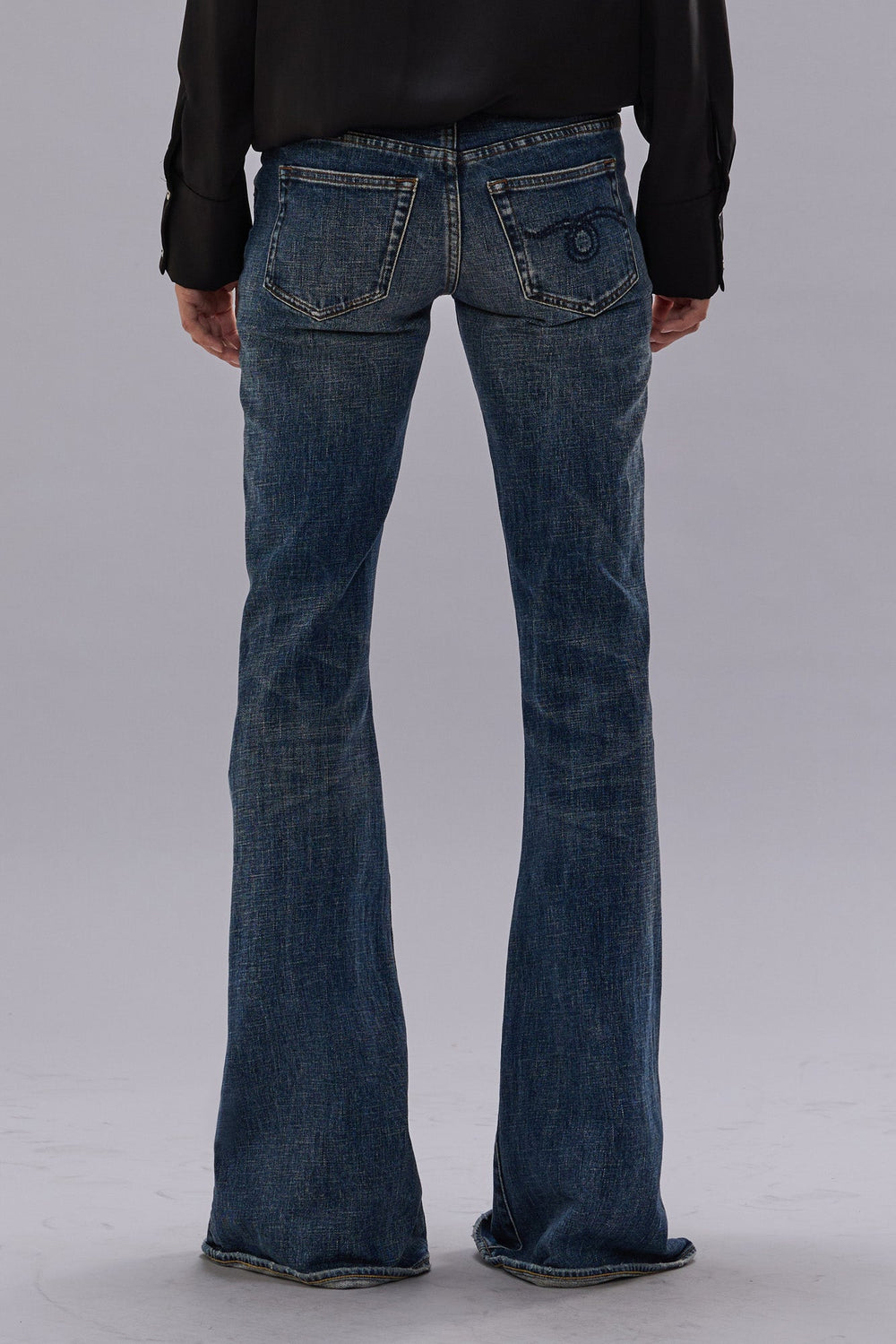 OVERFLOW BOY FLARE JEAN - MIRE BLUE STRETCH | R13 US