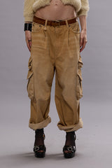 CROPPED MULTI POCKET CARGO - FADED WHEAT | R13 outlet