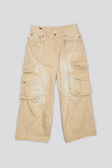 CROPPED MULTI POCKET CARGO - FADED WHEAT | R13 outlet